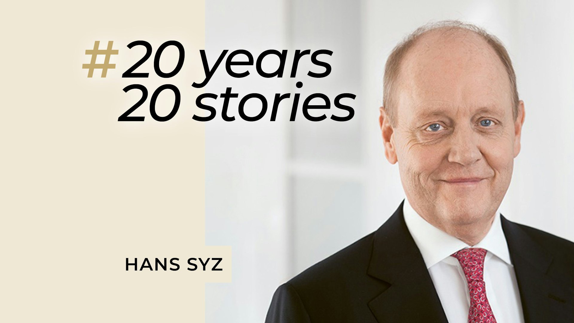 20 years, 20 stories: Hans Syz